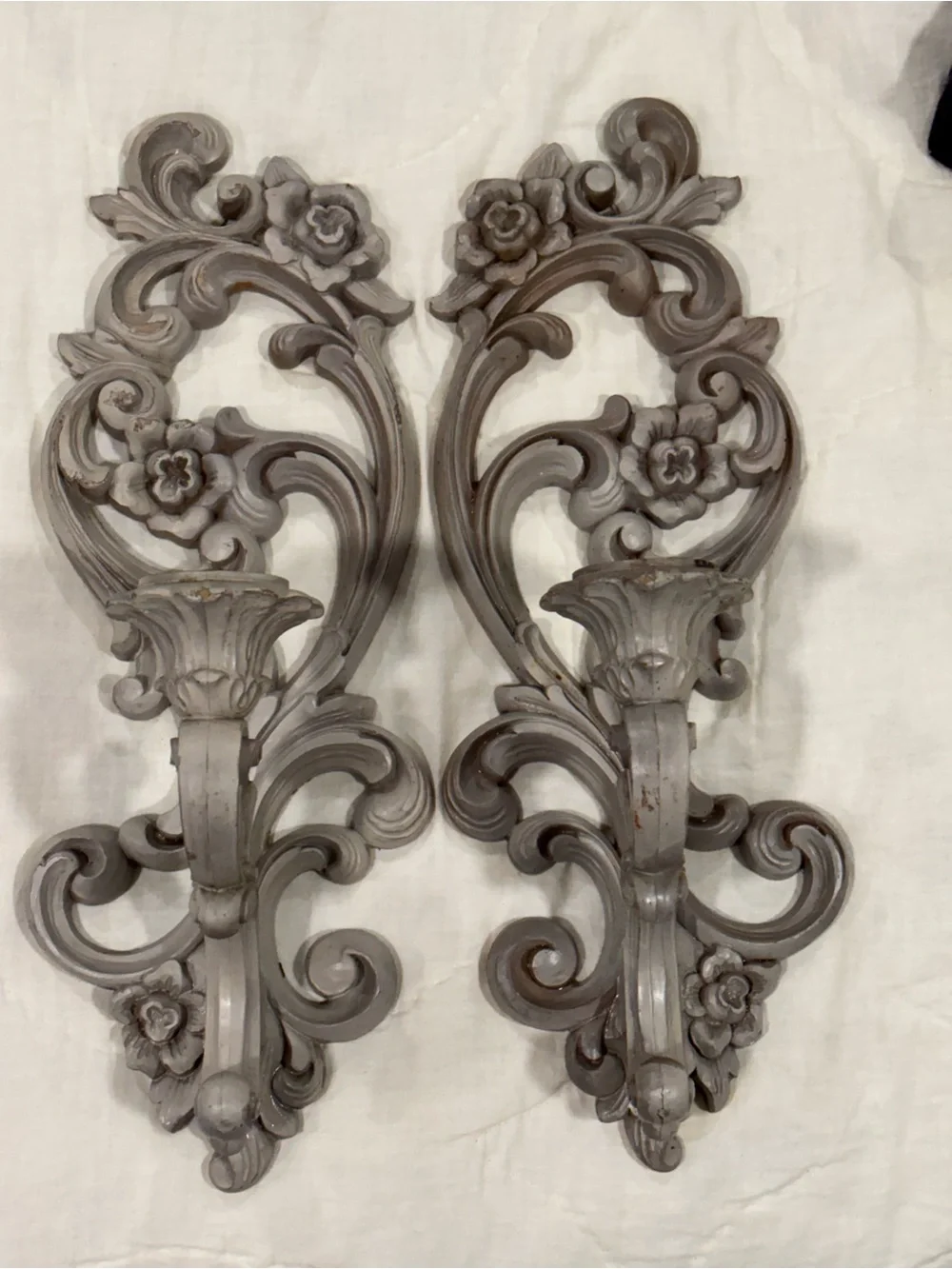 Vintage Homco Wall Sconce Hollywood Regency MCM set of 2